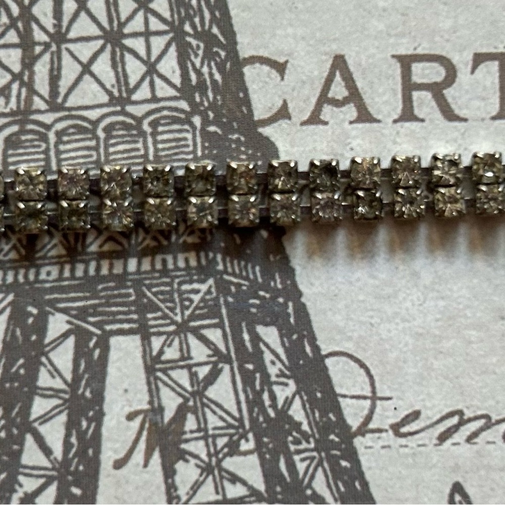 Vintage Double Tennis Rhinestone Bracelet